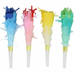 7" Multicolor Fringe Party Horns, 4ct. by Celebrate It™