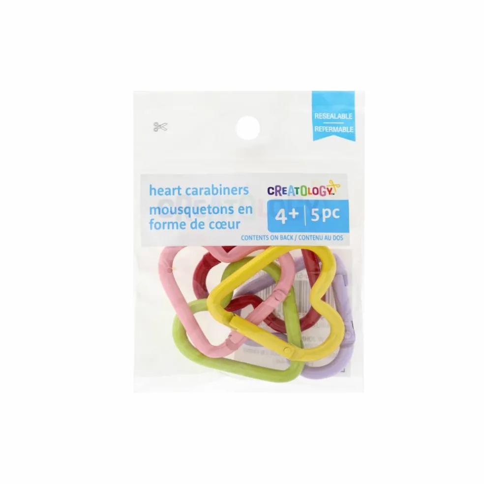 Multicolor Heart Carabiners, 5ct. by Creatology™