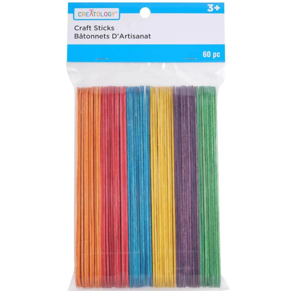 Multicolor Jumbo Wood Craft Sticks by Creatology™