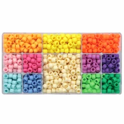 Multicolor Matte Pony Beads by Creatology™, 6mm x 9mm