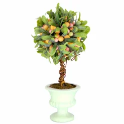 14'' Multicolor Mini Spring Mistletoe Tree with Berries in Potted Pulp