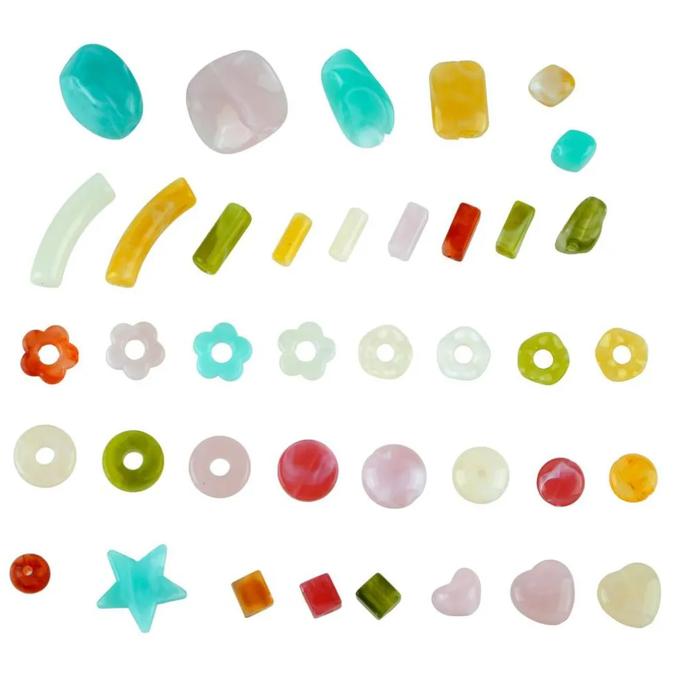Multicolor Mixed Shape Plastic Craft Beads, 90ct. by Bead Landing™