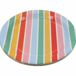 9" Multicolor Stripe Paper Plates, 10ct. by Celebrate Itâ„¢
