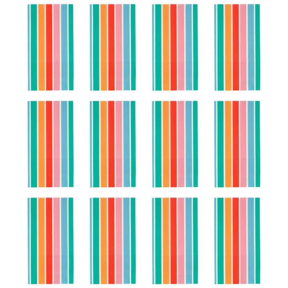 Multicolor Stripes Favor Bags, 12ct. by Celebrate It™