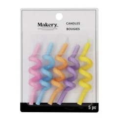 Multicolor Swirl Candles, 5ct. by Makery™