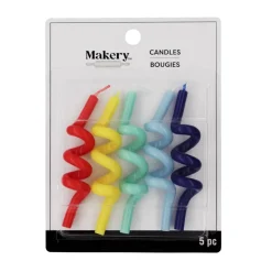 Multicolor Swirl Candles, 5ct. by Makery™