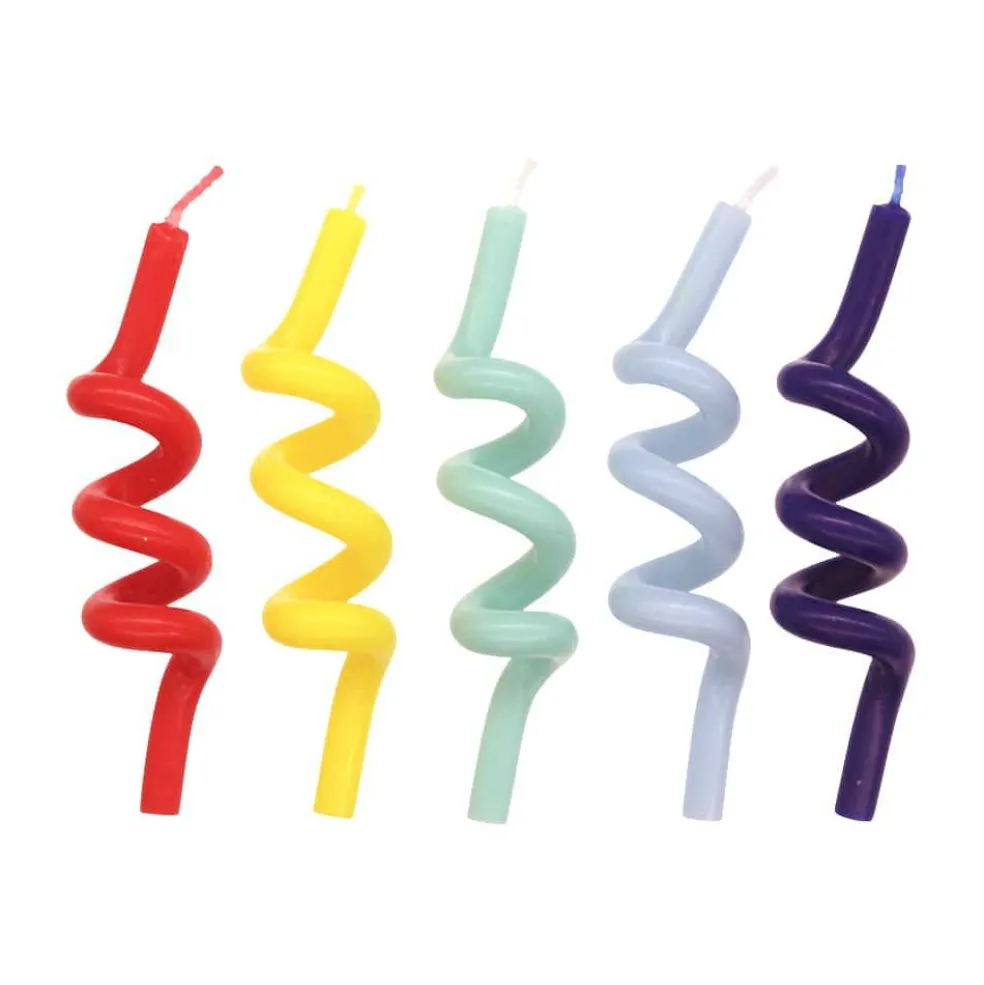 Multicolor Swirl Candles, 5ct. by Makery™