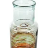 22" Multicolor Swirl Glass Cylinder Vase