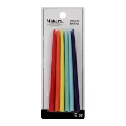 Multicolor Taper Candles, 12ct. by Makery™