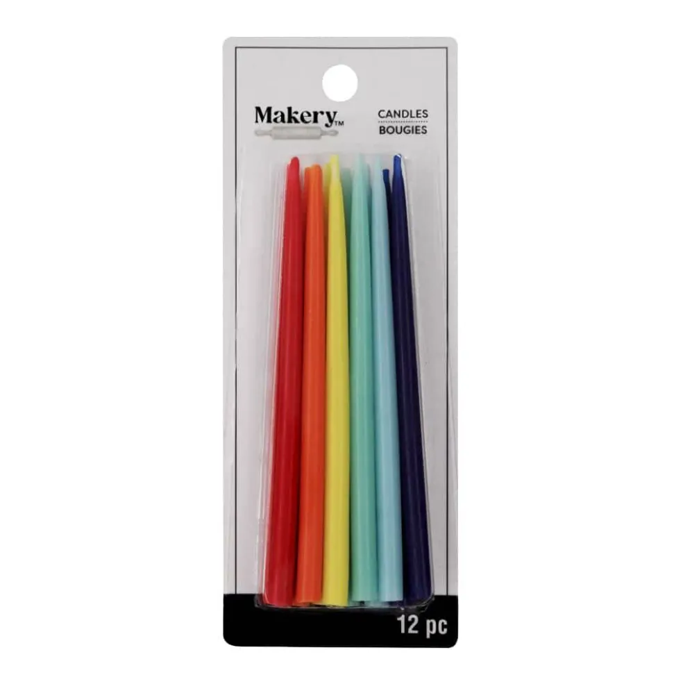 Multicolor Taper Candles, 12ct. by Makery™