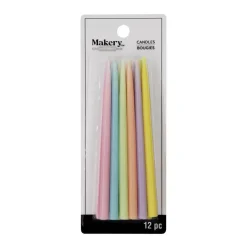 Multicolor Taper Candles, 12ct. by Makery™
