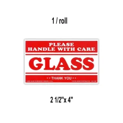 Multi-Purpose 2 1/2 '' x 4" Glass Labels 500 Labels per Roll
