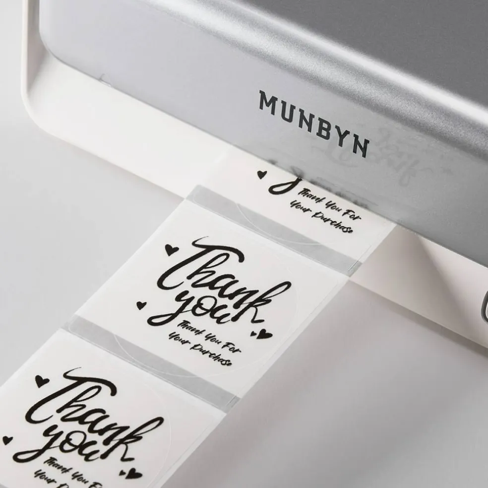 MUNBYN® 2" Transparent Round Thermal Labels, 500ct.