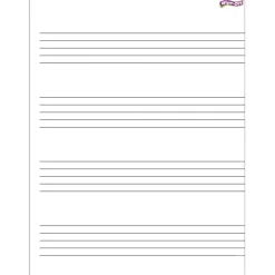 Music Staff Paper Wipe-Off® Chart, 17" x 22"