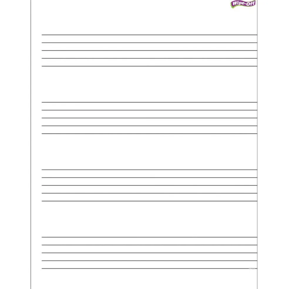 Music Staff Paper Wipe-Off® Chart, 17" x 22"