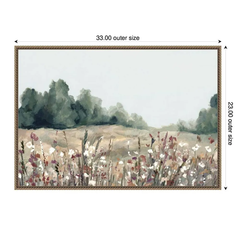Muted Meadows by Hannah Dawson Framed Canvas Wall Art