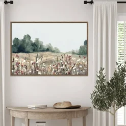 Muted Meadows by Hannah Dawson Framed Canvas Wall Art