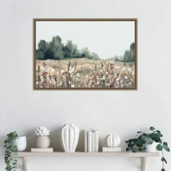 Muted Meadows by Hannah Dawson Framed Canvas Wall Art