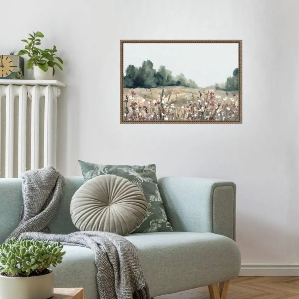 Muted Meadows by Hannah Dawson Framed Canvas Wall Art