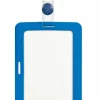 MyID Cardholder, Rubberized Blue, 4" x 2.5", Clear Window, 1 count