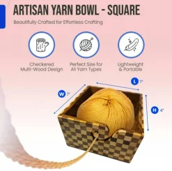 My Two Ladies | Artisan Yarn Bowl | Square
