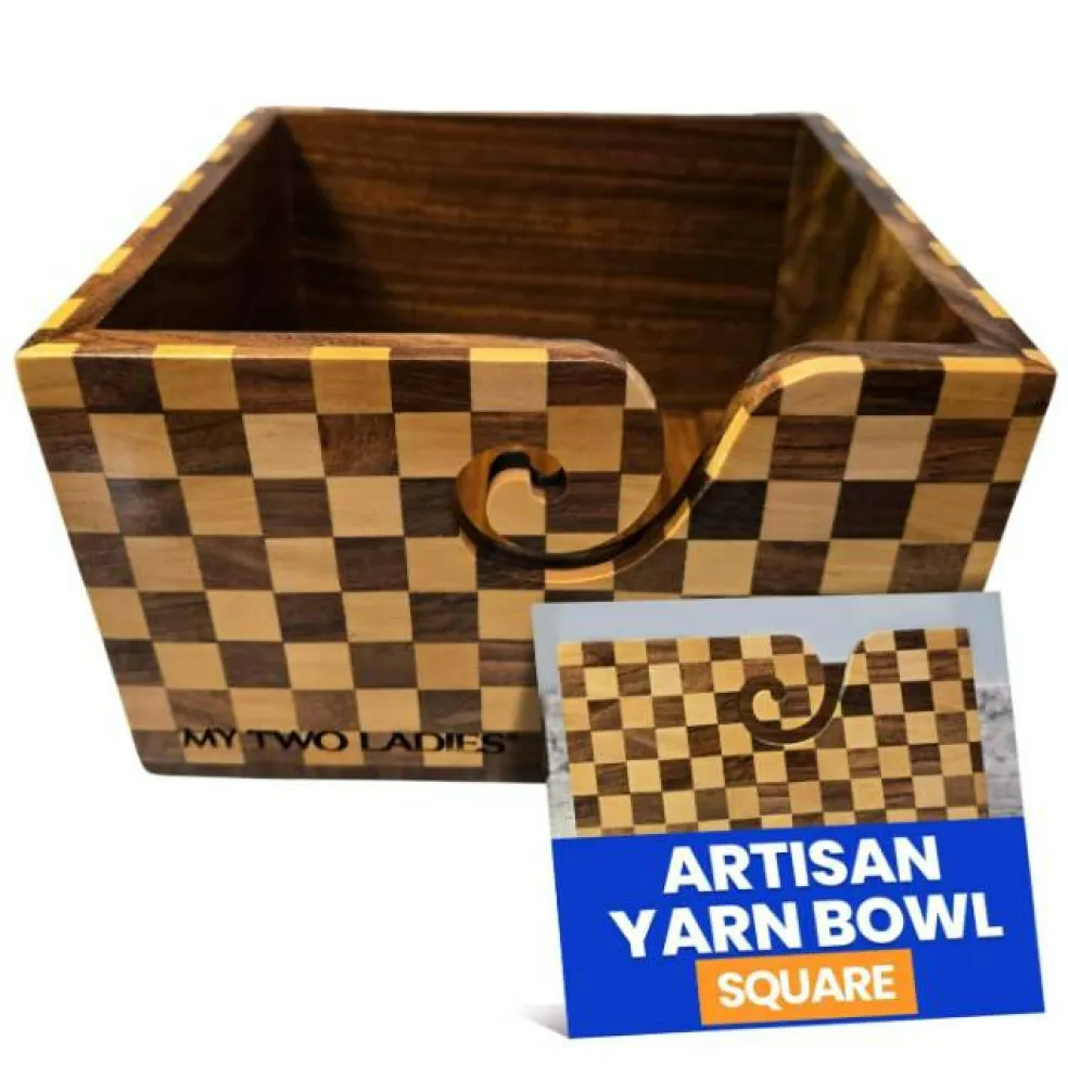 My Two Ladies | Artisan Yarn Bowl | Square