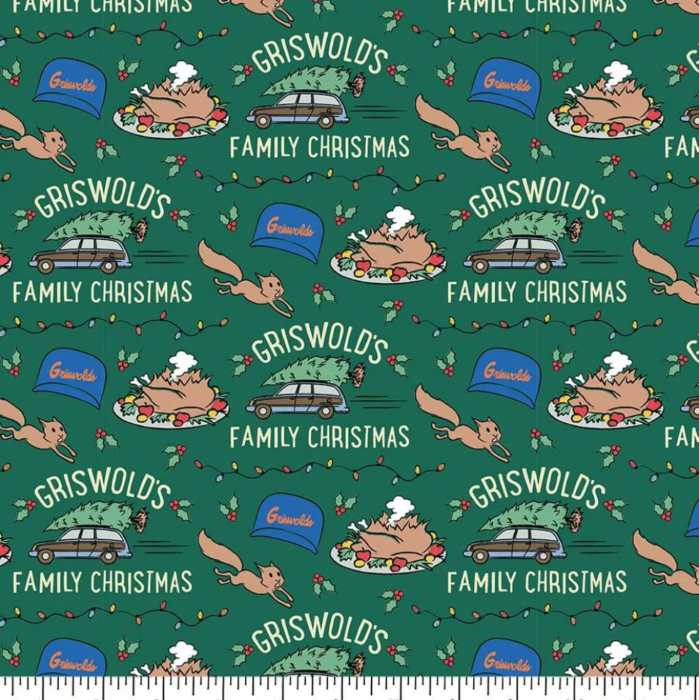 National Lampoon's Green Christmas Vacation Cotton Quilting Fabric