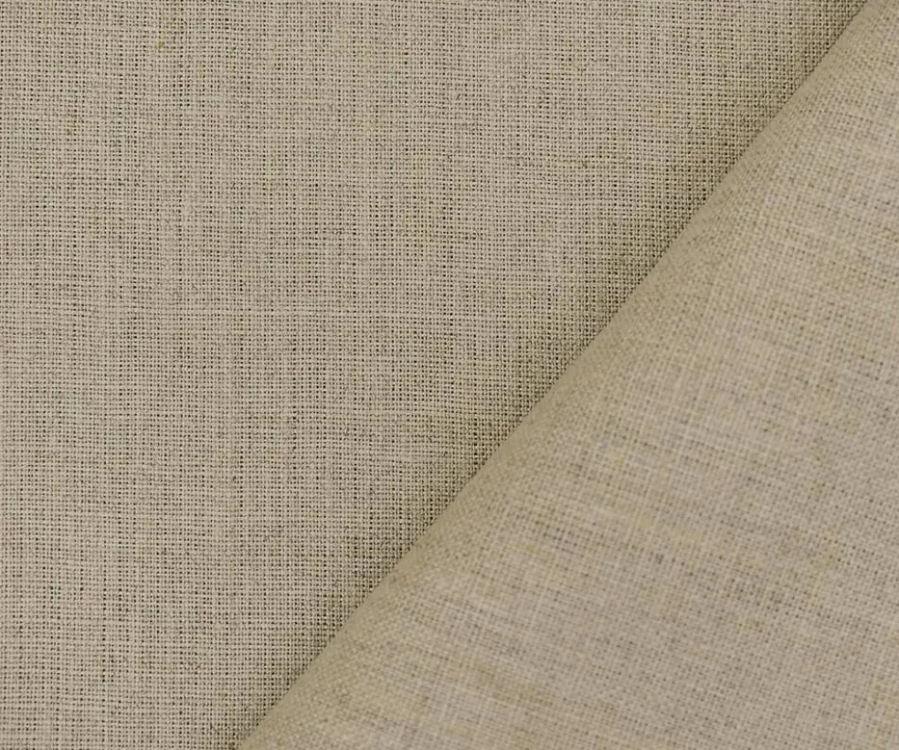 Natural Beige Spence Bryson Solid Slub Texture Irish Linen Woven Fabric By the Yard