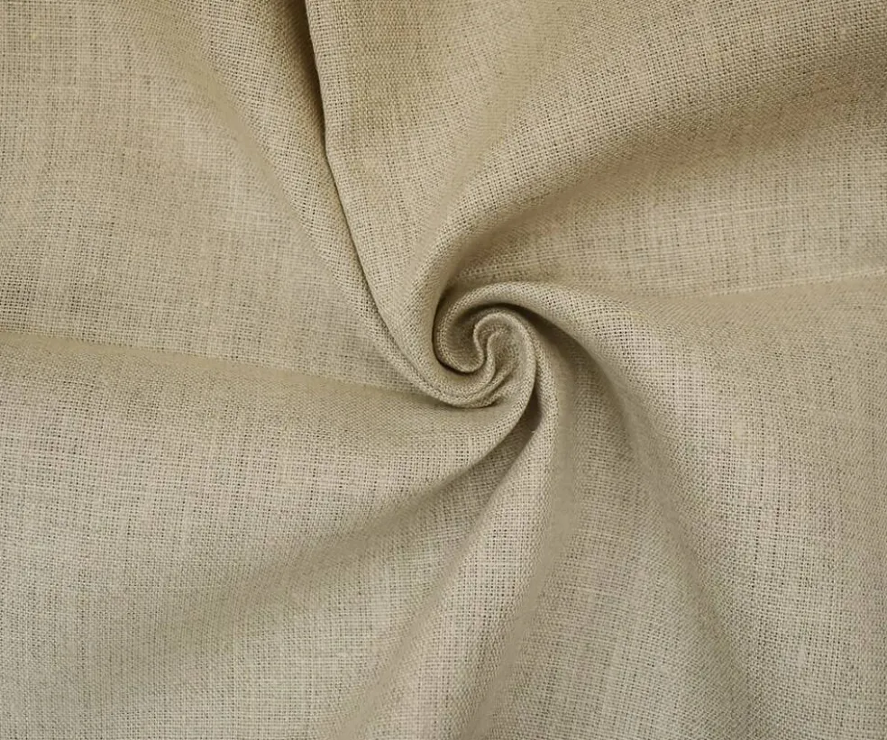 Natural Beige Spence Bryson Solid Slub Texture Irish Linen Woven Fabric By the Yard