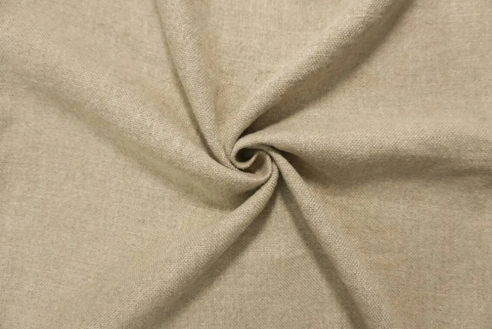 Natural Brown Washed Linen Solid Home Decorating Fabric By the Yard