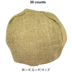 Natural Burlap Round Bottom Bag 4