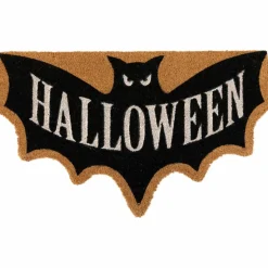 Natural Coir Halloween Bat Shaped Doormat