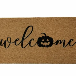 Natural Coir Pumpkin Welcome Halloween Doormat