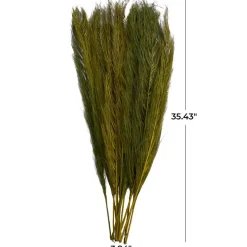 35" Natural Dried Palm Leaf Bundle with Feather-Inspired Stems