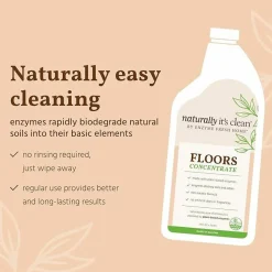 Naturally It's Clean Floor Cleaner (Makes 24-gallons) For All Floor Types (Plant Based Enzymes) | RAHEEV®