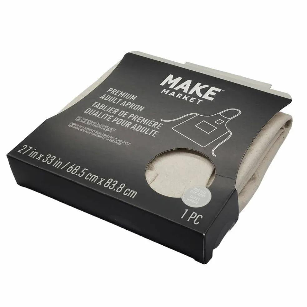 Natural Premium Adult Apron with Pockets by Make Market®
