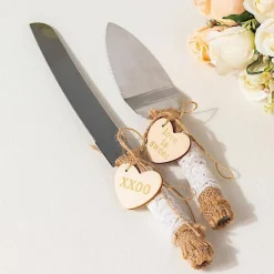 Natural Silver Stainless Steel Cake Serving Set