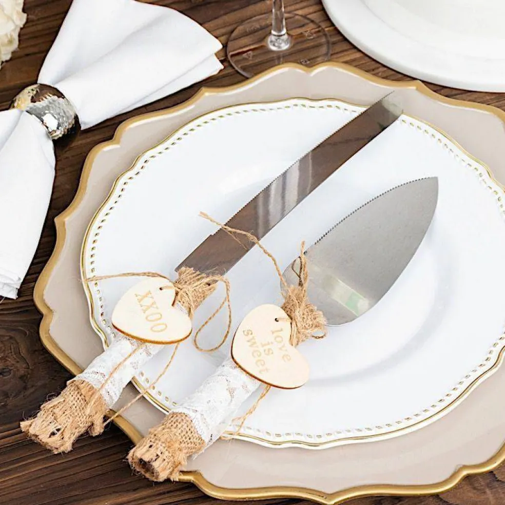 Natural Silver Stainless Steel Cake Serving Set