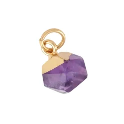 Natural Stone Faceted Ball Charm by Bead Landing™