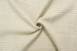 Natural White-Taupe Washed Linen Glen Plaid Home Decorating Fabric By the Yard