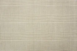 Natural White-Taupe Washed Linen Glen Plaid Home Decorating Fabric By the Yard