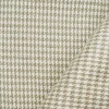 Natural White-Taupe Washed Linen Houndstooth Home Decor Fabric By the Yard