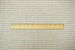 Natural White-Taupe Washed Linen Houndstooth Home Decor Fabric By the Yard