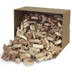 Natural Wood Turnings, Assorted Shapes & Sizes, 18 lb.