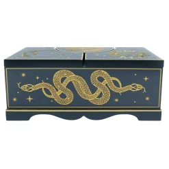 10" Navy & Gold Footed Snake Box Tabletop Décor by Ashland®
