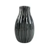 9" Navy Ribbed Ceramic Vase by Ashland®