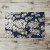 Navy & White Blossoms Floor Mat