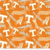 NCAA University of Tennessee Tone-on-Tone Cotton Fabric