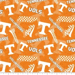 NCAA University of Tennessee Tone-on-Tone Cotton Fabric