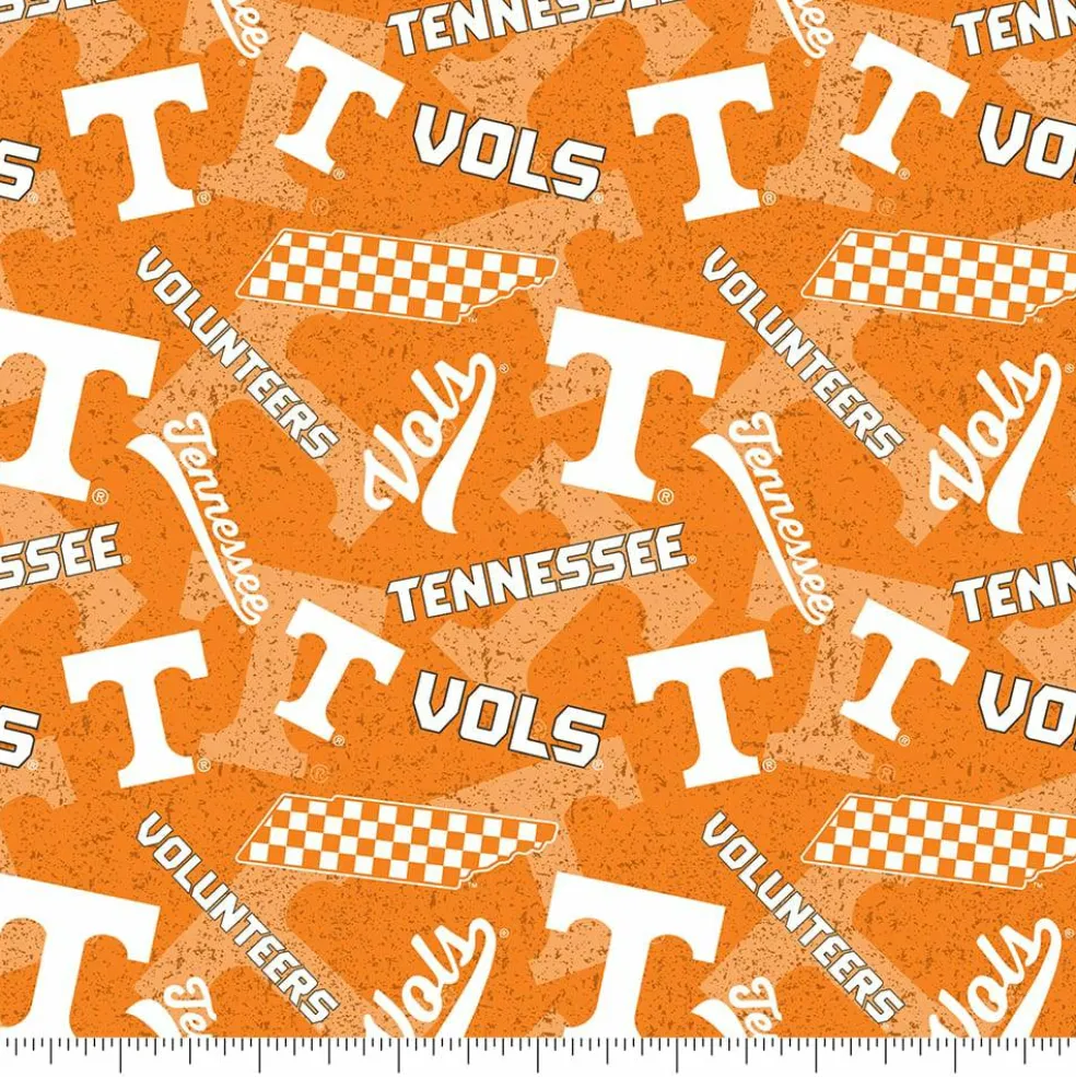 NCAA University of Tennessee Tone-on-Tone Cotton Fabric